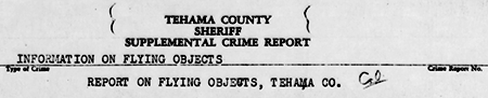 Sheriff Report